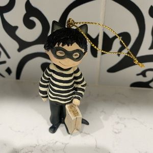 Lang & Wise Halloween Figurine Ornament  “Masked Cat” 3.5”